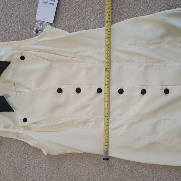 Zoda Womens Size 10 Yellow Pinup 50s  Bold Button Up Sheath Dress - Picture 4 of 12